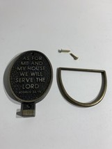 Vintage House Of Lloyd JOSHUA 24:15 Bible Passage Religious Brass Door K... - £22.48 GBP