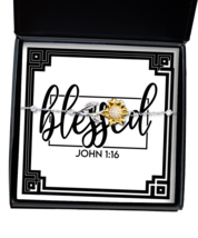 Religious Bracelet Blessed John 1:16 Sunflower-MC-Br  - £45.10 GBP