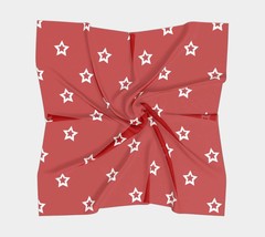 25 Inch Square Scarf Head Wrap or Tie | Silk-y Soft Chiffon Red | All American S - £31.97 GBP