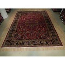 10x13 Hand Knotted Semi-Antique Farahan Wool Rug Red B-73513 * - £2,319.39 GBP
