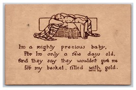 Mighty Precious Baby Birth Announcement Unused Raymond Howe DB Postcard H24 - £4.61 GBP
