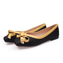 Ballet Flats Shoes Women 2020 New Square Toe Butterfly Knot Woven Cute Slip On F - £40.47 GBP
