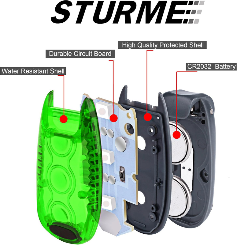 STURME LED Safety Light Strobe Lights for Daytime Running Walking Bicycle Bike K Item image 5
