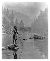Hupa Native American Man Spear Fishing A Smokey Day In The Sugar Bowl 8X10 Photo - £6.76 GBP