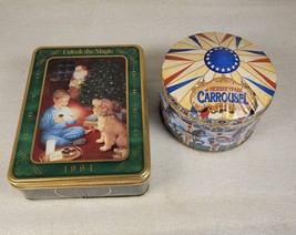 2 Vintage Tins ~ Hersheypark Carrousel # 13 and 1994 Oreo Unlock The Magic - £11.55 GBP