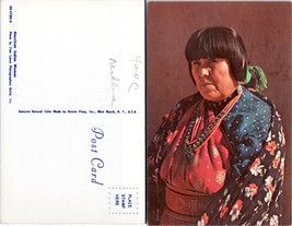 USA Native American Woman Wearing Necklace Vintage Postcard - £7.51 GBP
