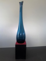 1986 Signed Hand Blown Cobalt Art Vase - £139.88 GBP