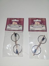 NEW The Springfield Collections Round 2 Eyeglasses Lunettes Gold Black 1... - $9.90