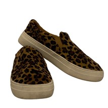 La Shella Slip Comfort Shoes Leopard Print Women Size 7.5 Round Toe Flat - $8.90