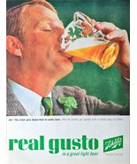 Real Gusto Schlitz great light beer paddys day suit Irish 1964 Vintage P... - $257.77 MXN