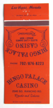 Bingo Palace Casino - Las Vegas, Nevada 30 Strike Matchbook Cover Games ... - £1.39 GBP