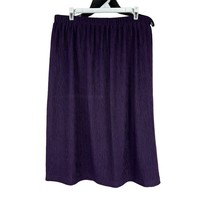 Jessica Michelle Woman Purple Textured Elastic Waist Skirt 20W Polyester - $24.37