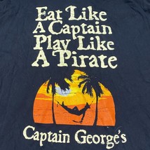 Captain George’s Myrtle Beach T Shirt Eat Like A Captain Play Like A Pirate sz L - £12.13 GBP