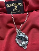 Alchemy Gothic Reflections Of Poe Pendant P919 Necklace Raven Mirror IN ... - $47.36