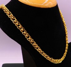 Link Chain Unique Fabulous Chain Necklace 22 K Yellow Gold Handmade Jewelry - £2,985.24 GBP+