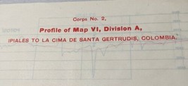 Corps No. 2 Profile Of Map VI Division A Ipiales To LA Cima De Santa Gertudis - £18.22 GBP