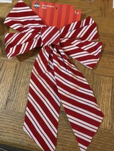 December Home Decor Decorative Red And White Bow - $25.15