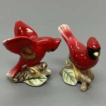 Cardinal Birds Salt &amp; Pepper Shaker Set Campbellford Canada Porcelain Souvenir - £15.32 GBP