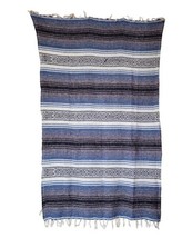 Authentic Mexican Yoga Falsa Blanket Slate Blue Grey - £19.61 GBP