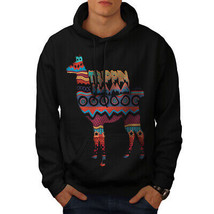 Wellcoda Trippin Lama Laugh Funny Mens Hoodie, Wild Casual Hooded Sweatshirt - £25.32 GBP+