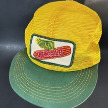 DEKALB Snapback Trucker Cap Hat VTG USA Patch Mesh Made Seed K Brand Pro... - $12.95