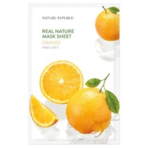 Vitalizing Glowing Face Mask Sheet - Nature Republic Real Nature Orange Extract  - £24.35 GBP