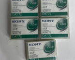 5 Pack Lot SONY DAT72 Data Tape Cartridges 36GB / 72GB - New / Sealed DG... - £47.91 GBP