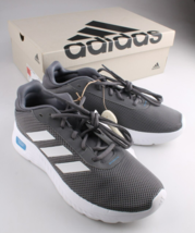 Adidas Cloudfoam Comfy Scarpe Da Uomo US 8.5 Grigie E Bianche Nuove - $933.35 MXN
