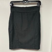 Banana Republic Dark Charcoal Gray Textured Seam Pencil Skirt Size 00P P... - £22.07 GBP