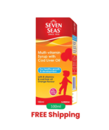 1 X Seven Seas Multivitamin Syrup 100ml Cod Liver Oil Orange Flavour For... - $545.48 MXN