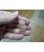 (Y-DOG-LA-504) 1&quot; Rose quartz crystal Labrador lab Dog carving FIGURINE ... - $11.74 CAD
