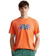 Polo Ralph Lauren Mens Classic-Fit Floral Logo T-Shirt Spectrum Orange-2XL - £31.46 GBP