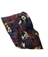 Vintage The Disney Store Mickey Donald Goofy Pluto Paisley Novelty Silk ... - $16.83
