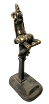 Masonic Bronze Jester Figurine Royal Order Of Jesters Book Of Play Card Holder - £63.45 GBP