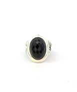 David Yurman Albion Onyx Ring Size 8 Sterling Silver Estate DY595 - $485.10