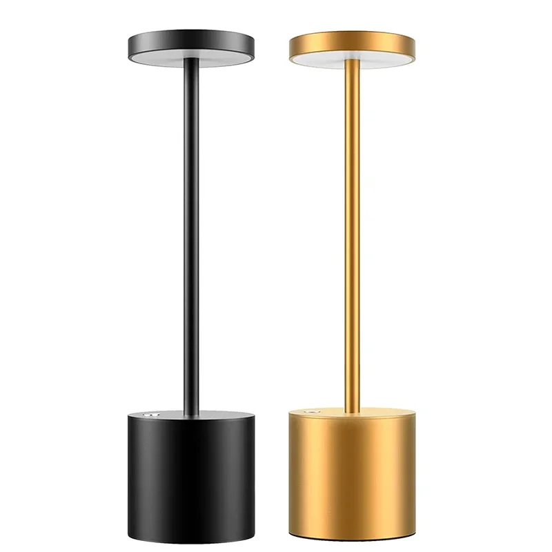 Portable Modern Aluminium Led Dimmable Restaurant Cordless Table Lamp Wi... - $27.74