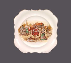 Lancaster Sandland Ye Olden Days square salad plate. Sandland Ware England. - £30.84 GBP