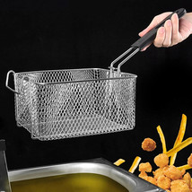 Chip Fryer Basket For Deep Frying Fits Most Commercial-Fryers Stainless ... - $366.72 MXN