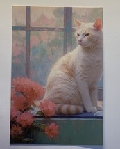Cat Kittens Oil Painting Retro Style Postcard Wall Decor - £3.20 GBP