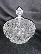 Vintage American Fostoria Glass Crystal Covered Candy Dish - £18.98 GBP