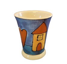 Sun Moon Heart Flared Mug Ursula Dodge for Signature Housewares Vtg Gently Used - £11.25 GBP