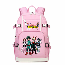 My hero academia kid backpack schoolbag bookbag daypack pink large bag a thumb200