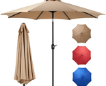 Outdoor Patio Umbrella, 9&#39; Outdoor Table Umbrella with 8 Sturdy Ribs, Ma... - $83.43