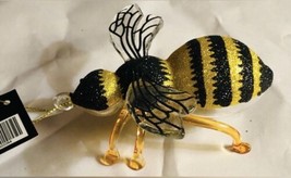 Robert Stanley Christmas Ornament Glittery Honey Bee New - £11.62 GBP