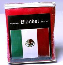 Super Soft Mexican Flag Fleece Blanket 5 ft x 4.2 ft. Bandera de México Cobija M - £14.19 GBP