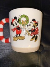 Disney Parks Christmas Mug Cup Minnie Mickey Joy Ceramic 3.5 “ - £11.85 GBP