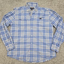 Vineyard Vines Harbor Shirt Mens Medium Blue Plaid Button Up Lightweight... - $24.70