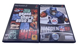 PS2 Games Set Lot 2 Grand Theft Auto 3 III &amp; Madden 07 Play Station 2 - £26.48 GBP