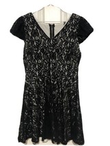 Lulu’s Black Ivory Lace Dress Small Mini Vintage Dress - £16.59 GBP