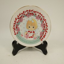 Precious Moments Cane You Join Us For A Merry Christmas Mini Plate /stand  JAJAW - £5.47 GBP